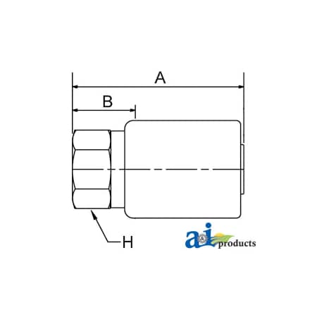 A & I Products HC-MIX Male Inverted SAE 45 Swivel - Straight 3 x5 x1 A-MIX-04-04